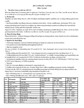 Đề cương ôn tập học kì I môn lịch sử